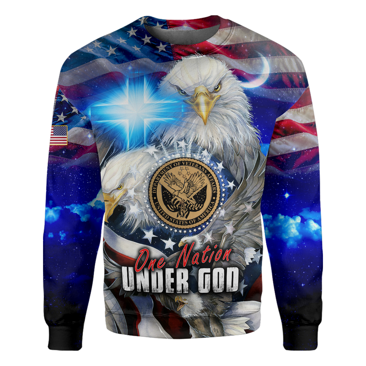 One nation under God- All Over Prints Hoodie Shirt | Christian Gift