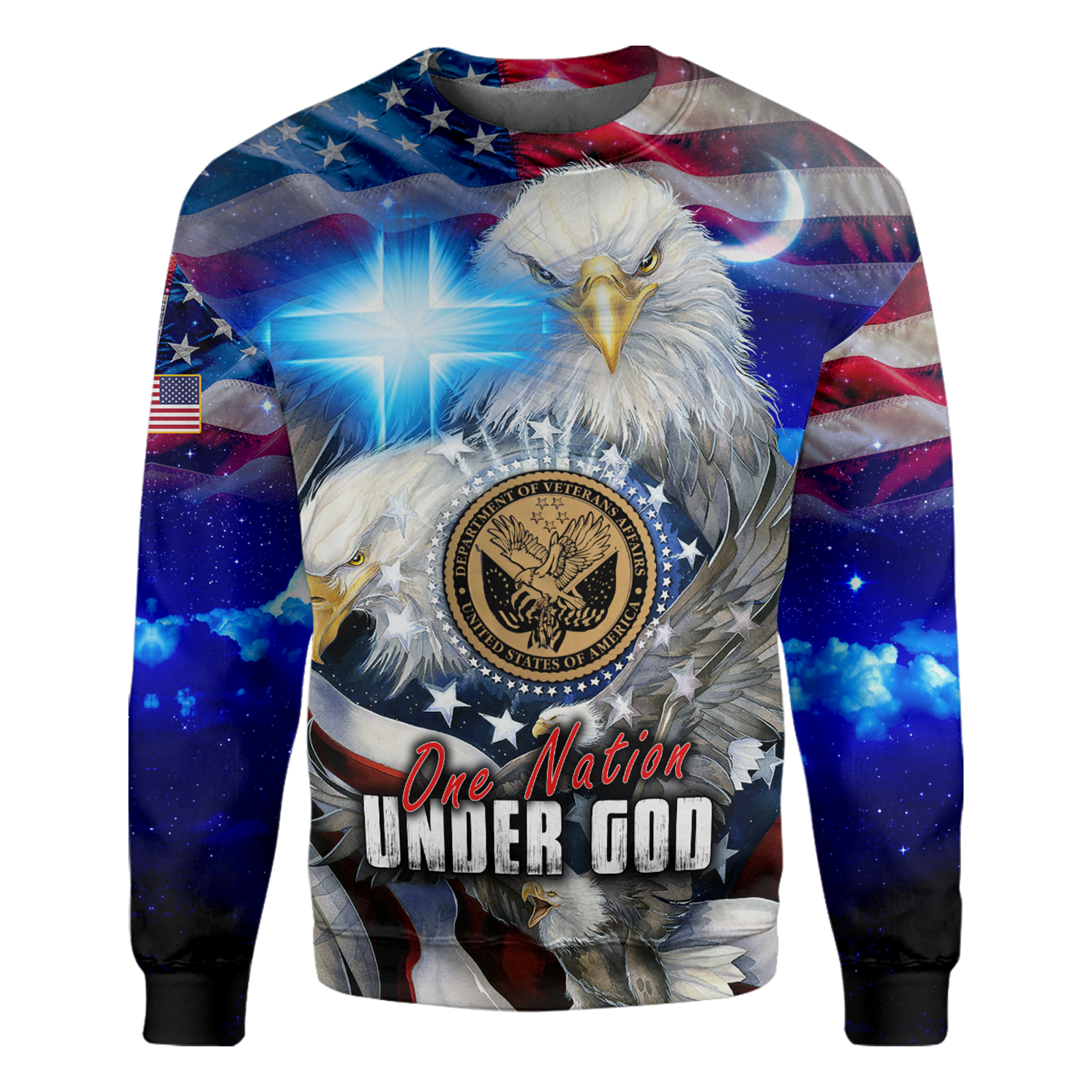 One nation under God- All Over Prints Hoodie Shirt | Christian Gift
