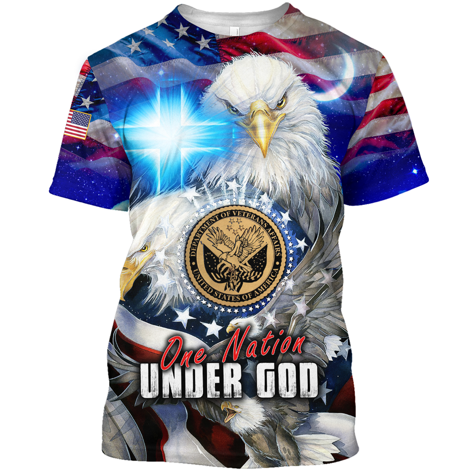One nation under God- All Over Prints Hoodie Shirt | Christian Gift