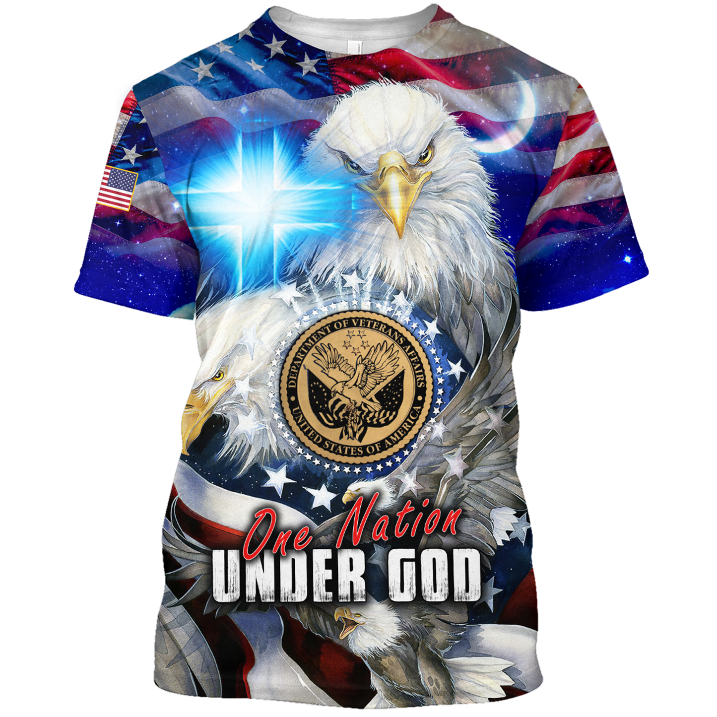One nation under God- All Over Prints Hoodie Shirt | Christian Gift