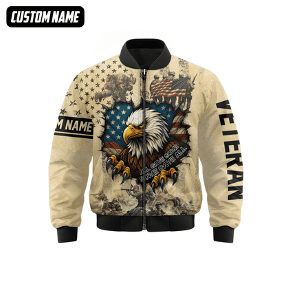 U.S. Veteran Hoodie – All Gave Some Some Gave All, Eagle with American Flag Zip Up