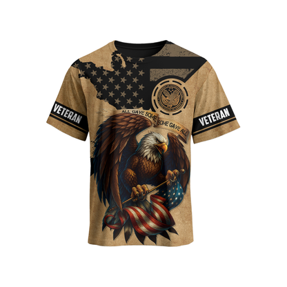 U.S. Veteran Eagle Hoodie – All Gave Some Some Gave All, Patriotic American Flag Zip Up