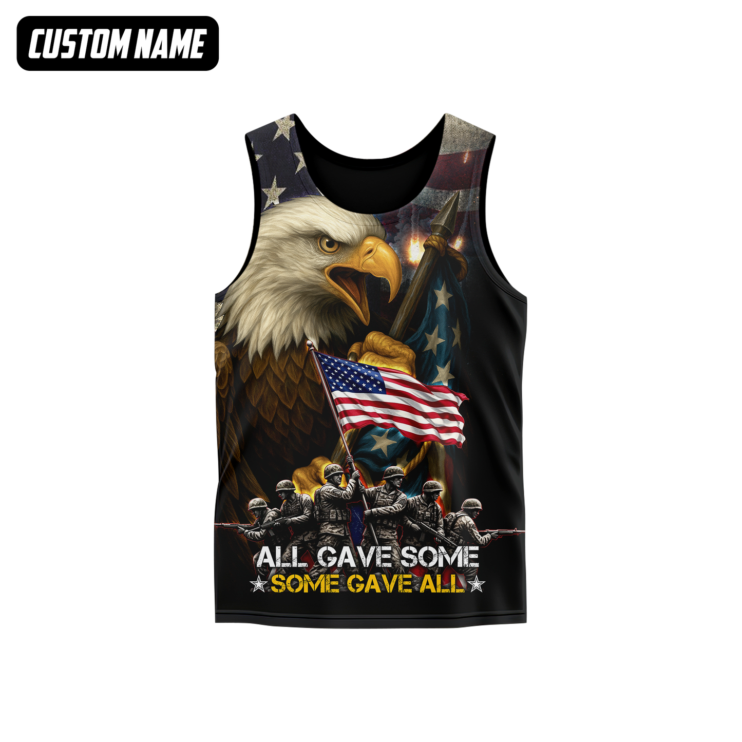U.S. Veteran Hoodie – All Gave Some Some Gave All, Eagle Holding American Flag Zip Up