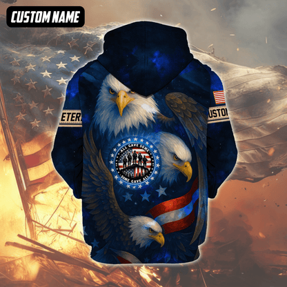 U.S. Veteran Hoodie – All Gave Some Some Gave All, Patriotic Eagle and Flag Design