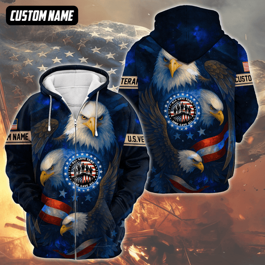 U.S. Veteran Hoodie – All Gave Some Some Gave All, Patriotic Eagle and Flag Design