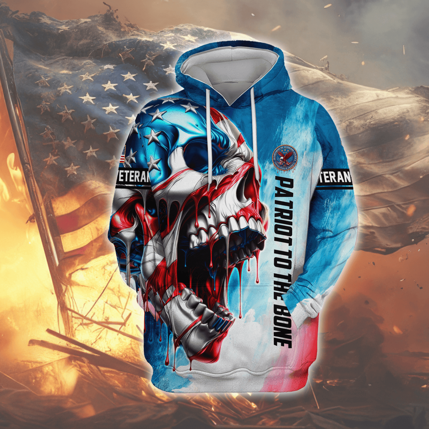 U.S. Coast Guard American Flag Hoodie | Patriotic Gift