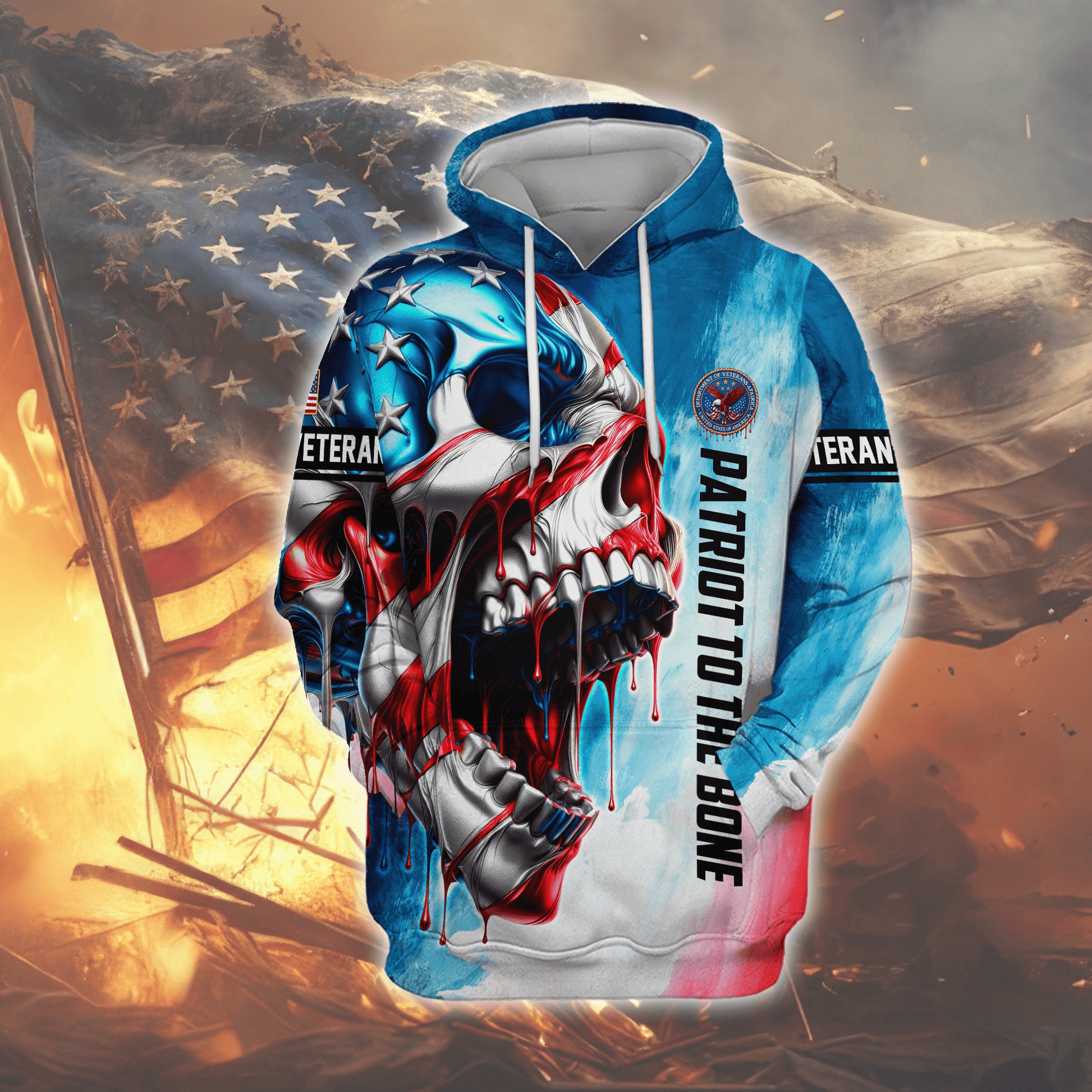 U.S. Coast Guard American Flag Hoodie | Patriotic Gift