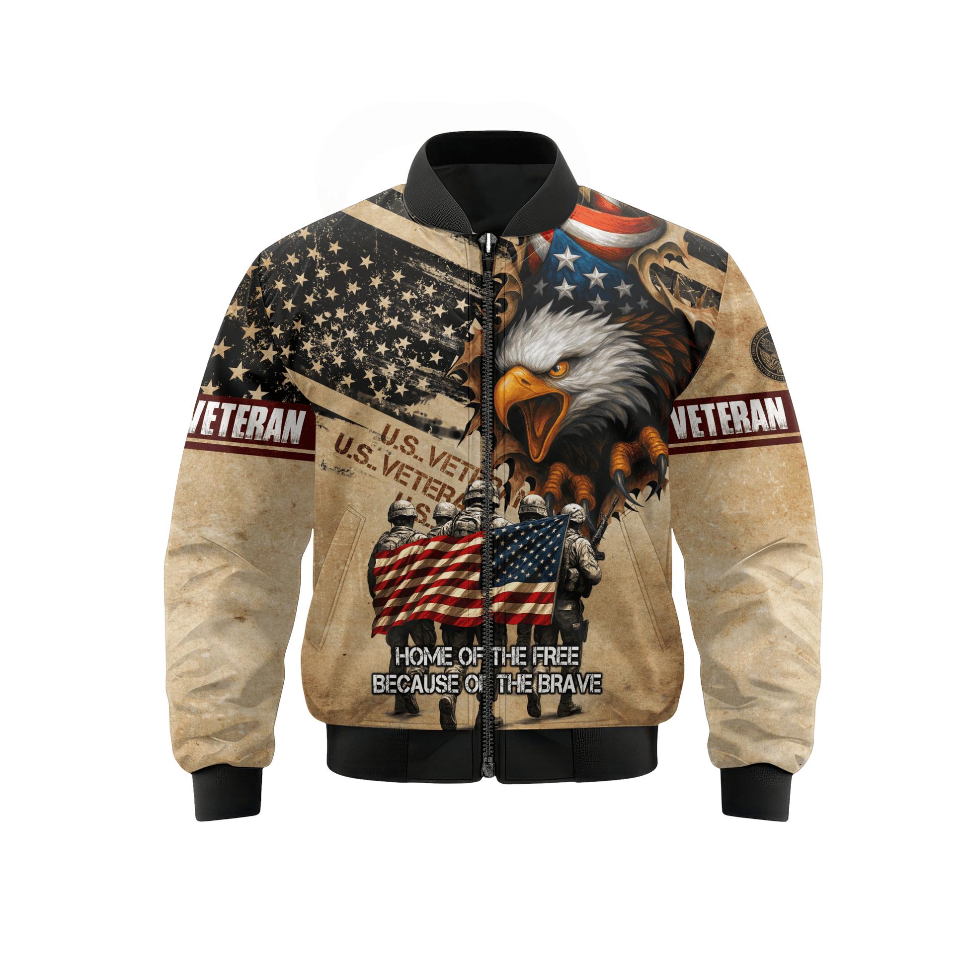 U.S. Coast Guard Eagle Zip Hoodie | Patriotic Gift