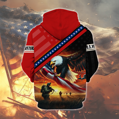 U.S. Veteran Eagle Hoodie | Patriotic Gift