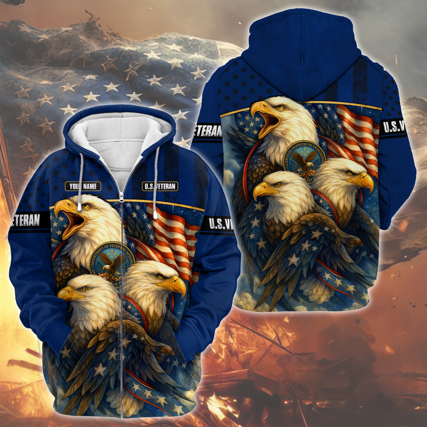 Custom name hoodie for Veterans | Veteran Gift