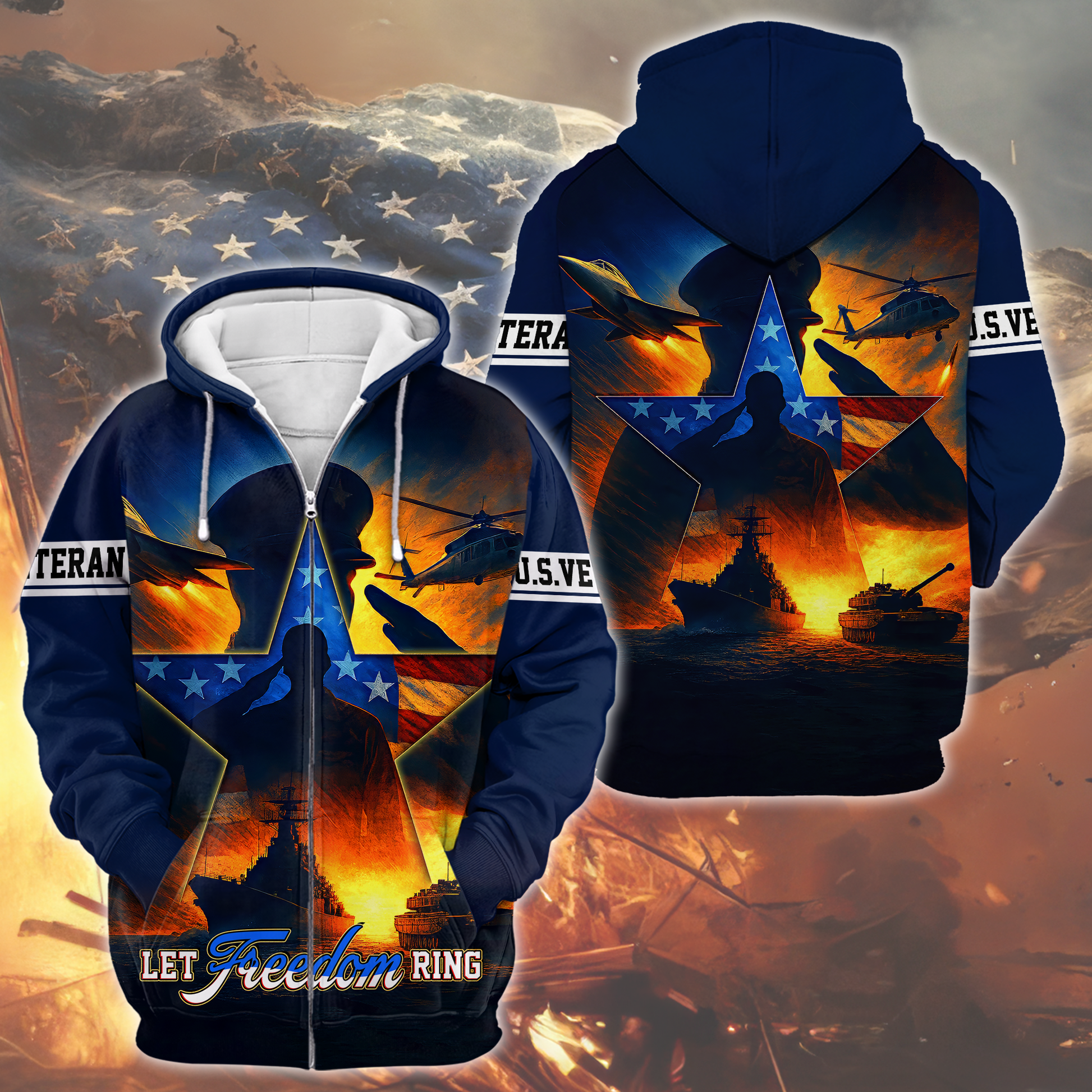 U.S. Veteran Zip Hoodie | Patriotic Gift