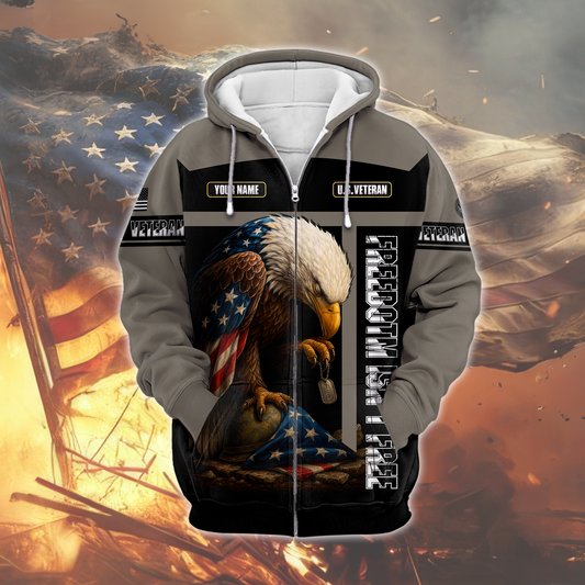 U.S. Veteran Eagle Zip Hoodie | Patriotic Gift