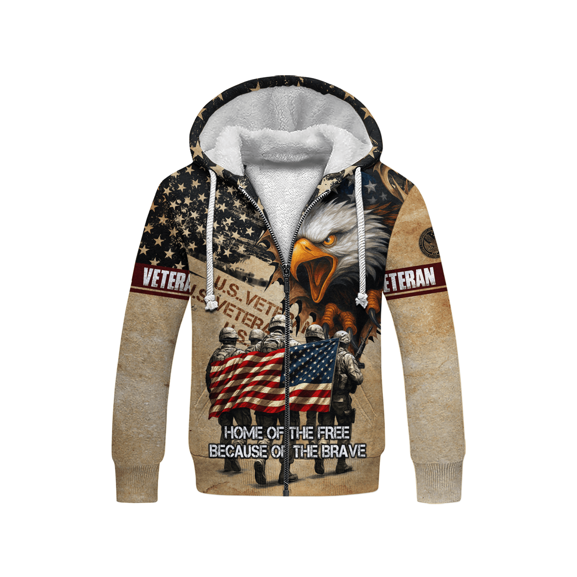 U.S. Coast Guard Eagle Zip Hoodie | Patriotic Gift