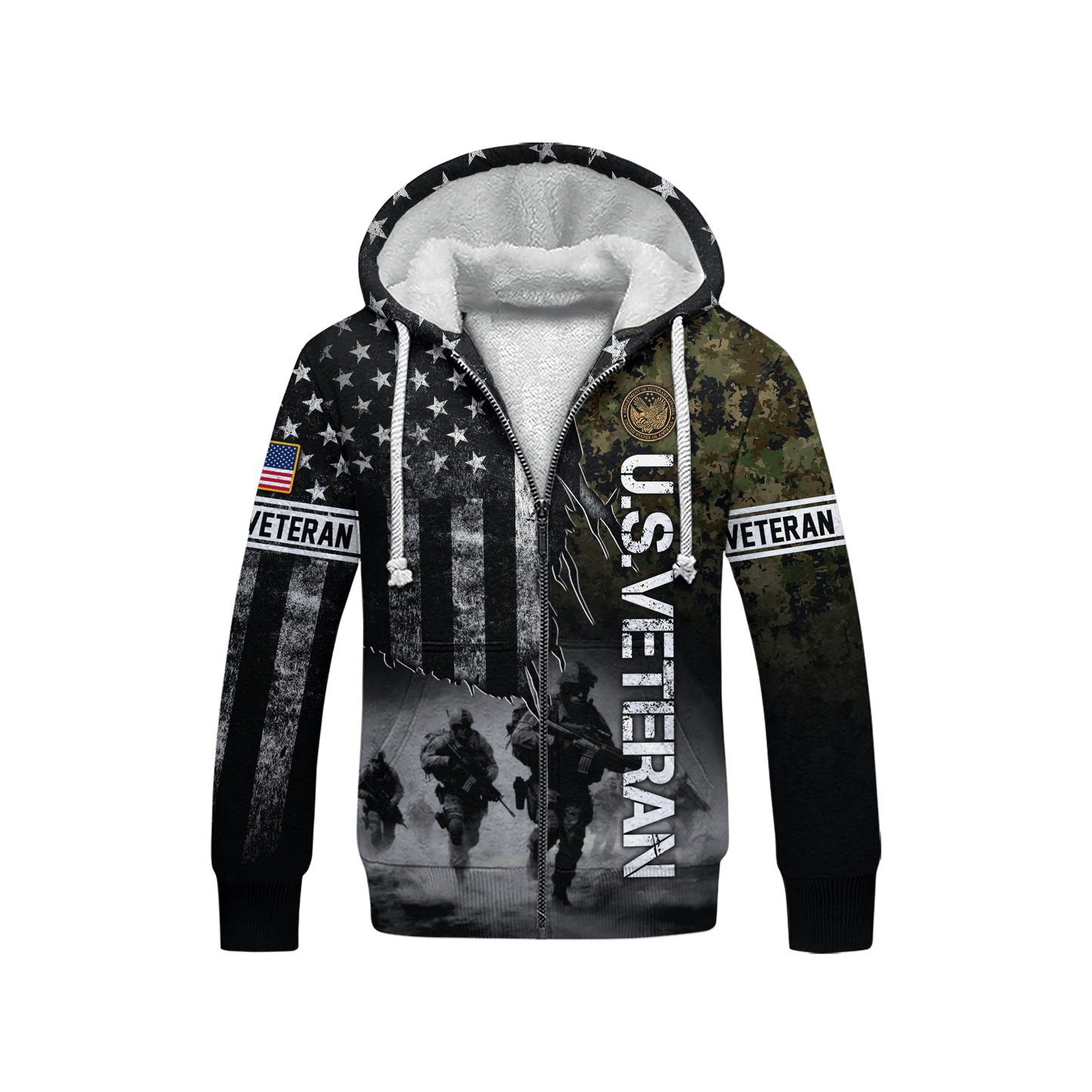 U.S. Coast Guard American Flag Hoodie | Patriotic Gift