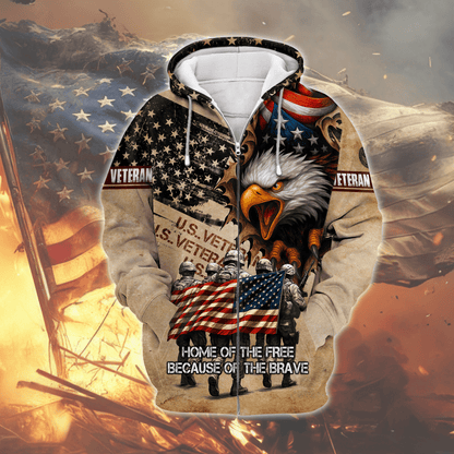U.S. Coast Guard Eagle Zip Hoodie | Patriotic Gift