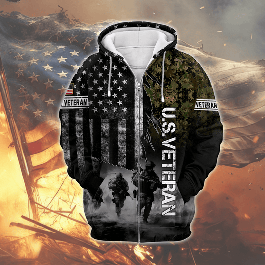 U.S. Coast Guard American Flag Hoodie | Patriotic Gift