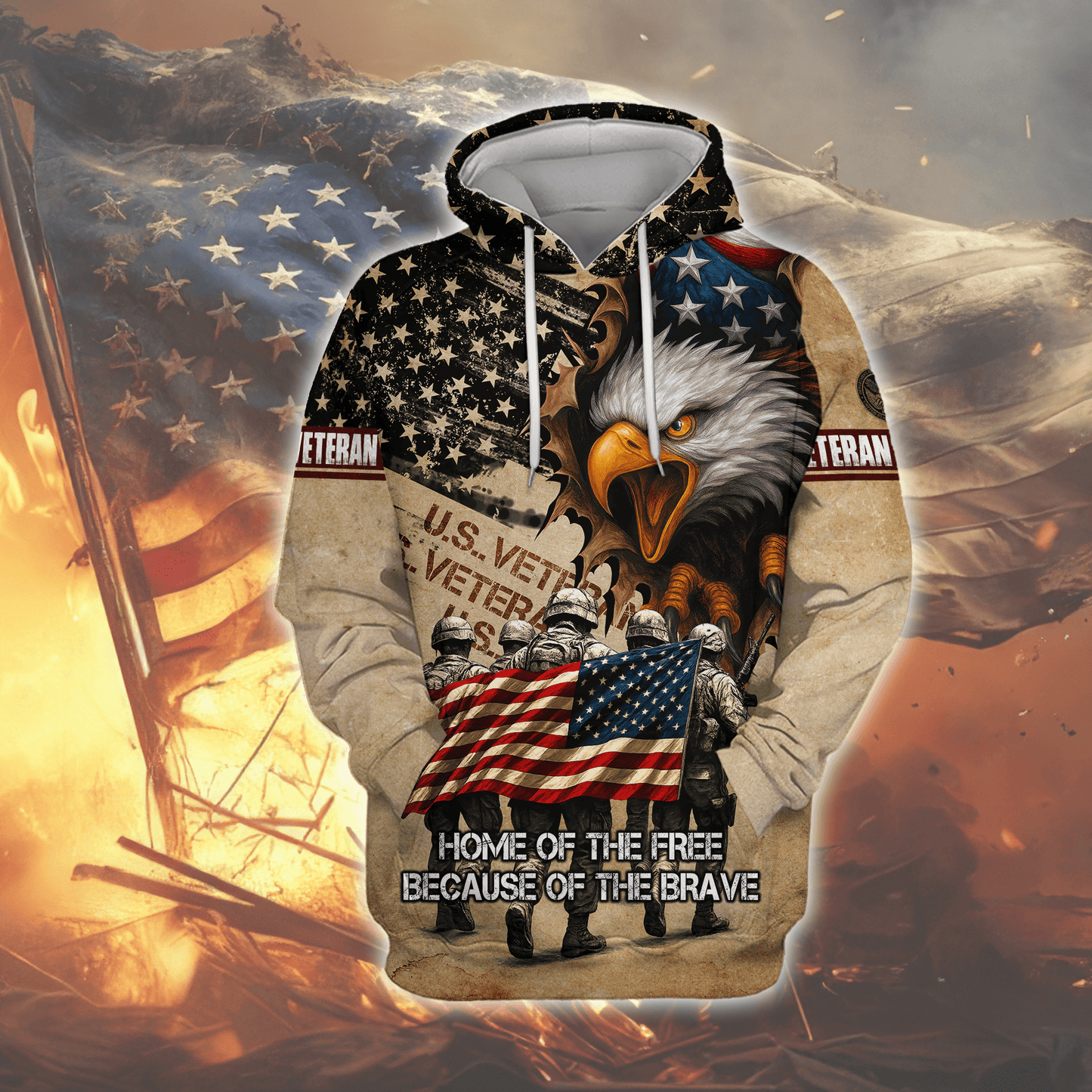 U.S. Coast Guard Eagle Zip Hoodie | Patriotic Gift