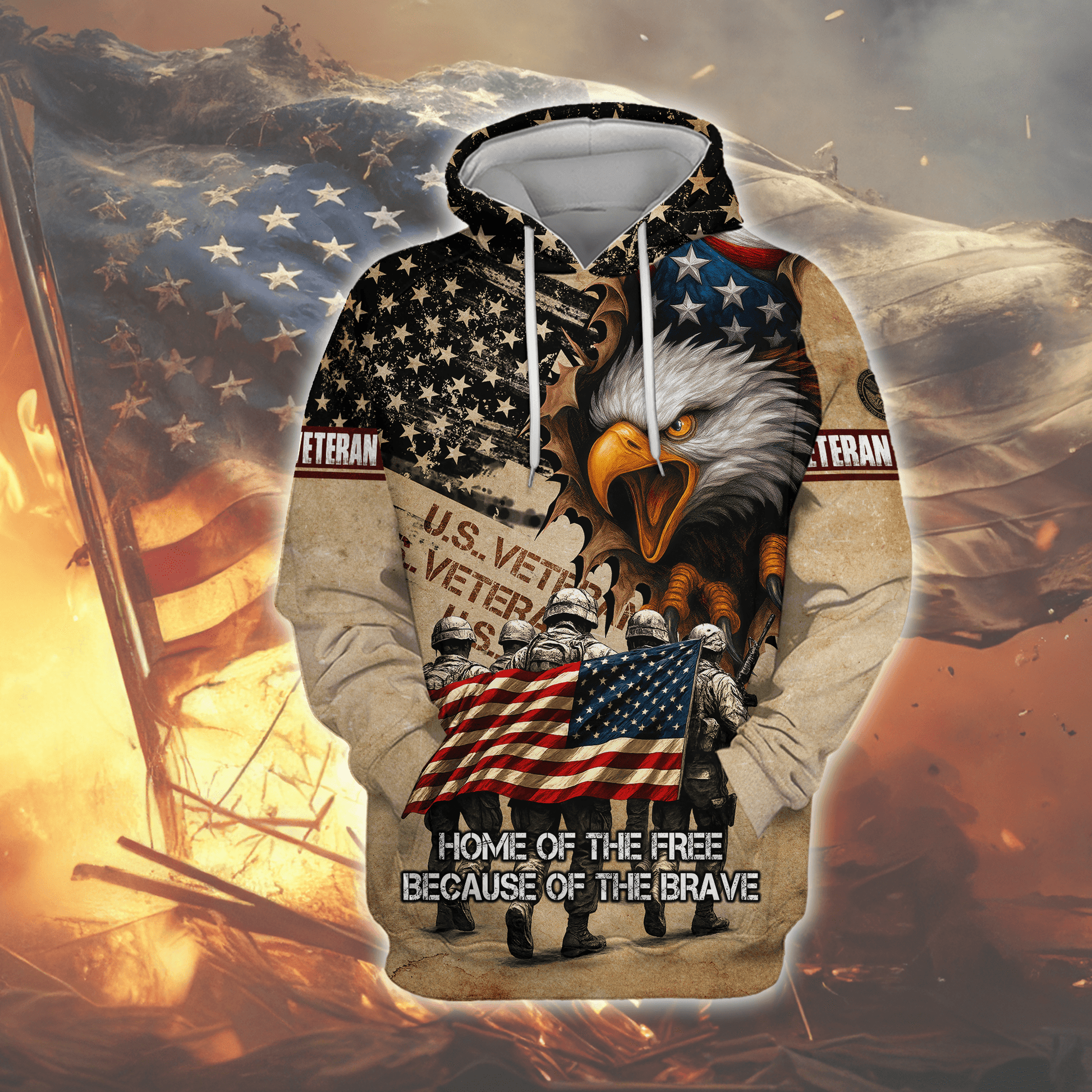 U.S. Coast Guard Eagle Zip Hoodie | Patriotic Gift