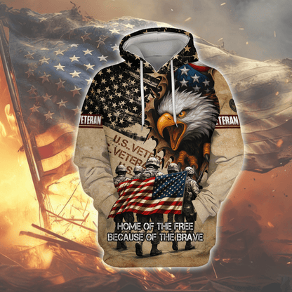 U.S. Coast Guard Eagle Zip Hoodie | Patriotic Gift