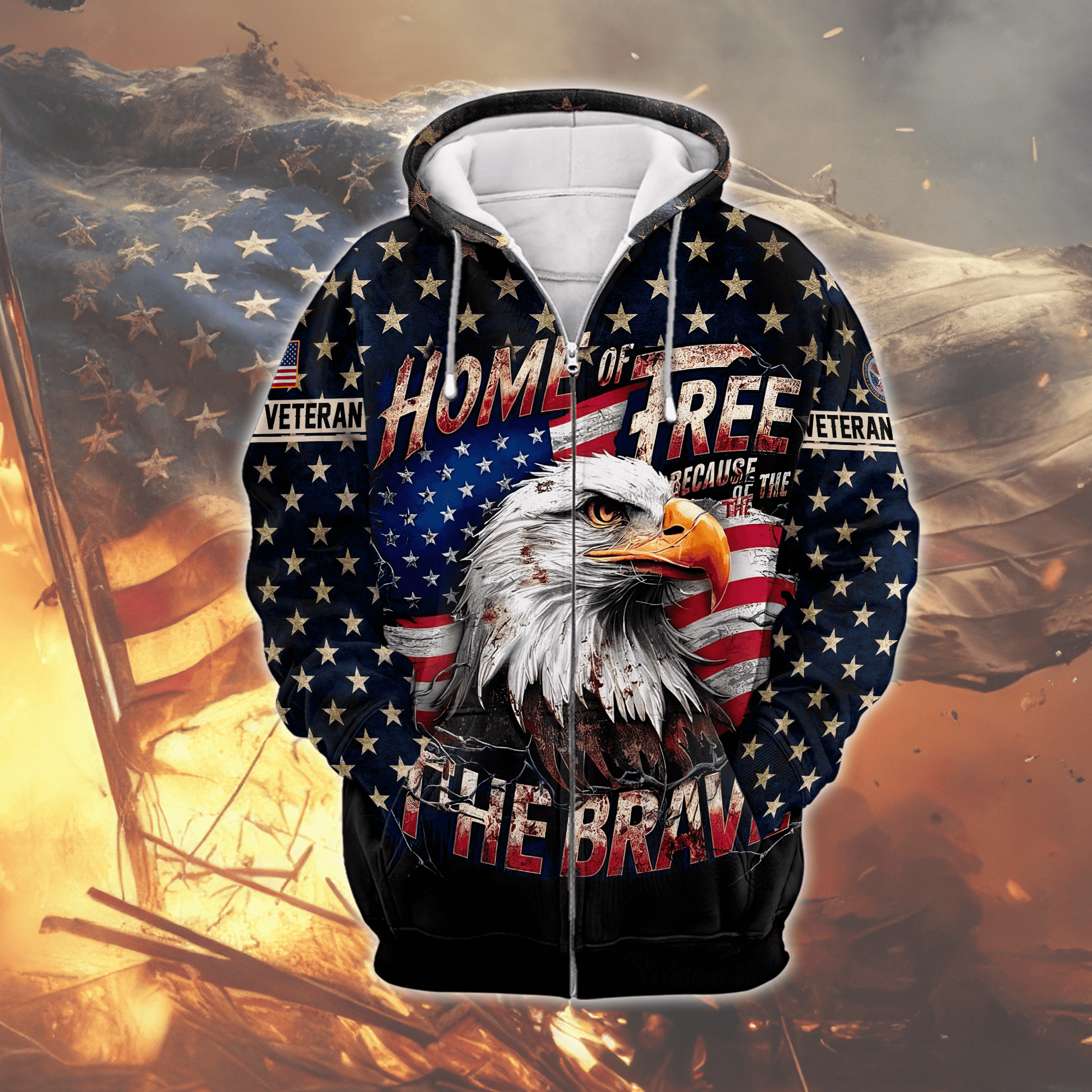 U.S. Coast Guard Eagle Hoodie VET31101 | Patriotic Gift