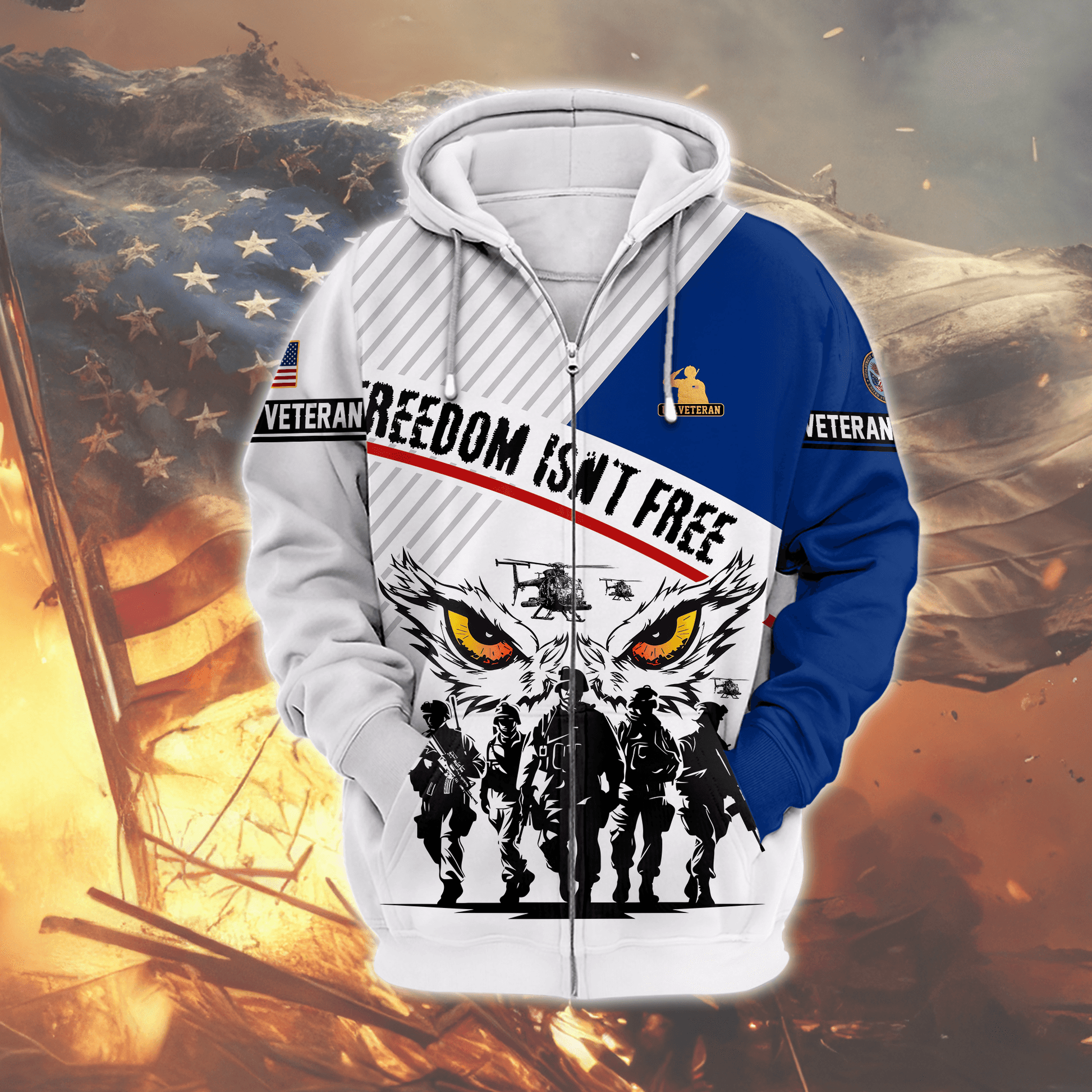 U.S. Coast Guard Eagle Hoodie VET31102 | Patriotic Gift