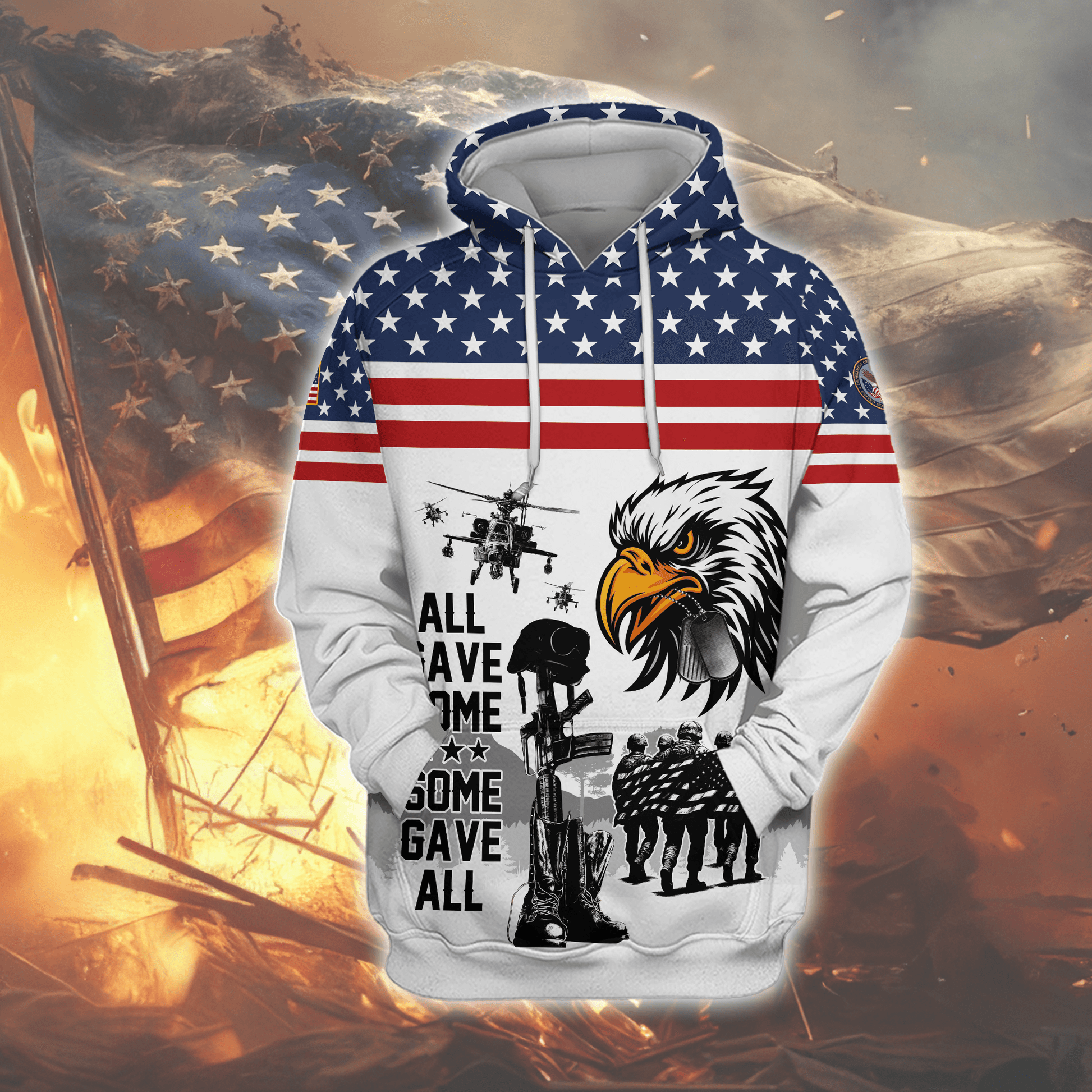 U.S. Coast Guard Eagle Hoodie VET31103 | Patriotic Gift