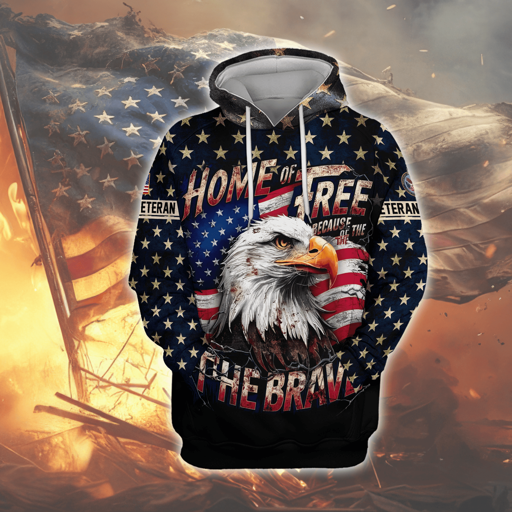 U.S. Coast Guard Eagle Hoodie VET31101 | Patriotic Gift