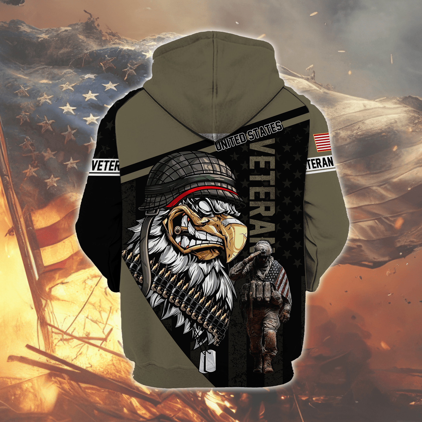 U.S. Coast Guard Eagle Hoodie VET31104 | Patriotic Gift