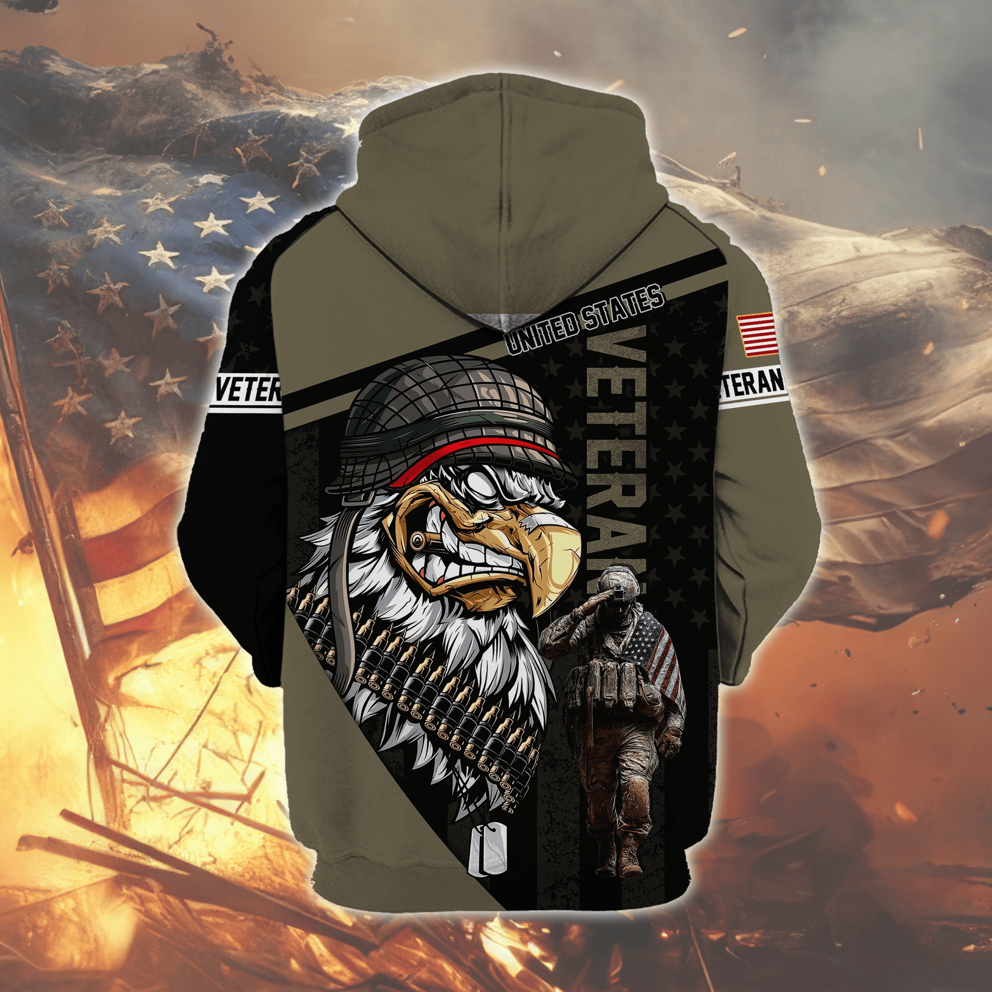 U.S. Coast Guard Eagle Hoodie VET31104 | Patriotic Gift