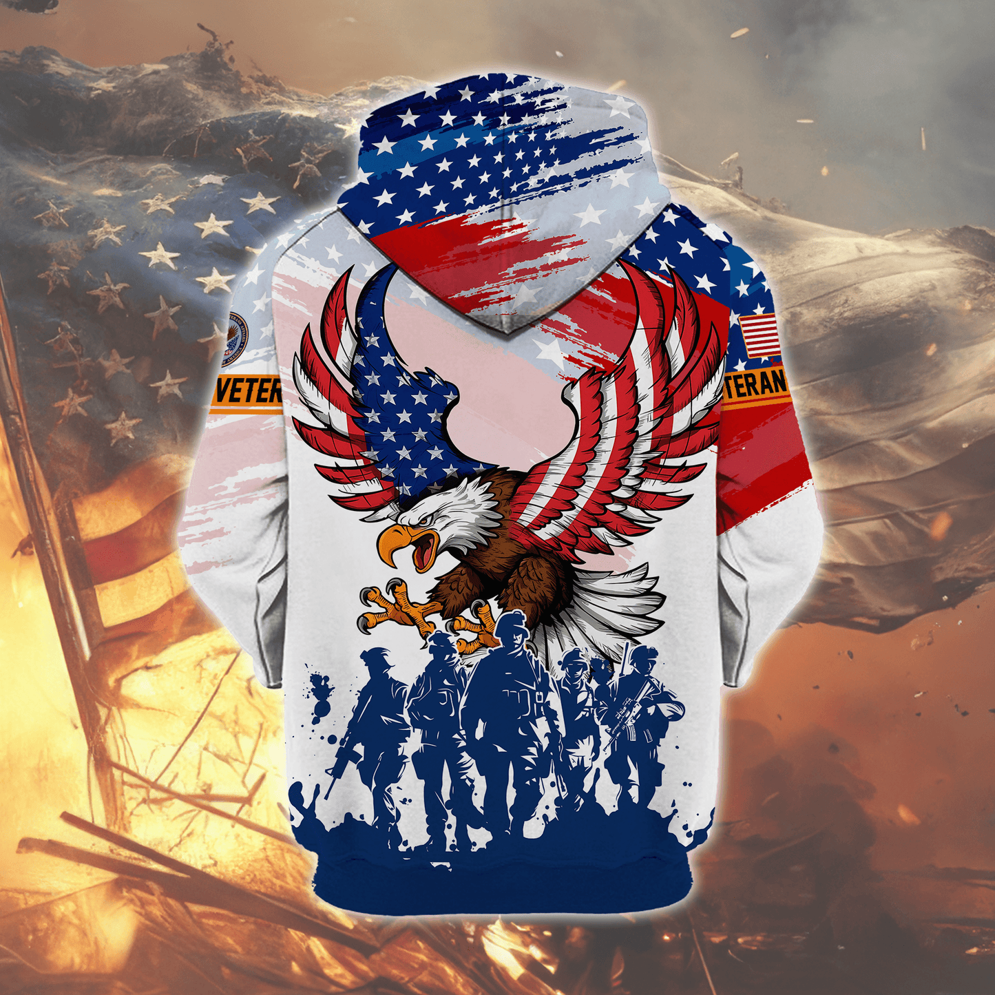 U.S. Coast Guard Eagle Hoodie VET31106 | Patriotic Gift
