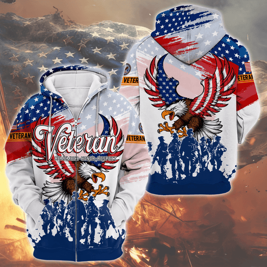 U.S. Coast Guard Eagle Hoodie VET31106 | Patriotic Gift