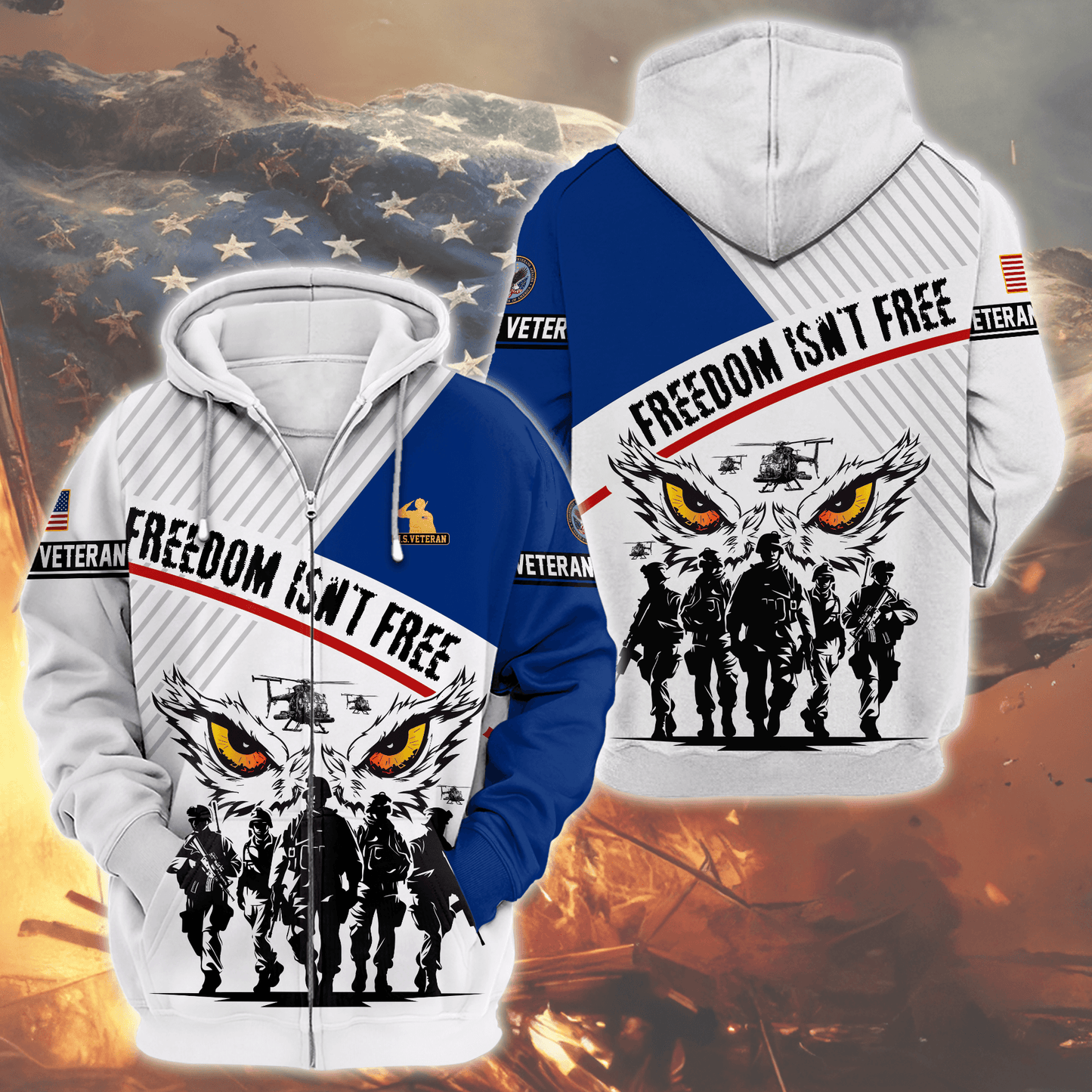 U.S. Coast Guard Eagle Hoodie VET31102 | Patriotic Gift