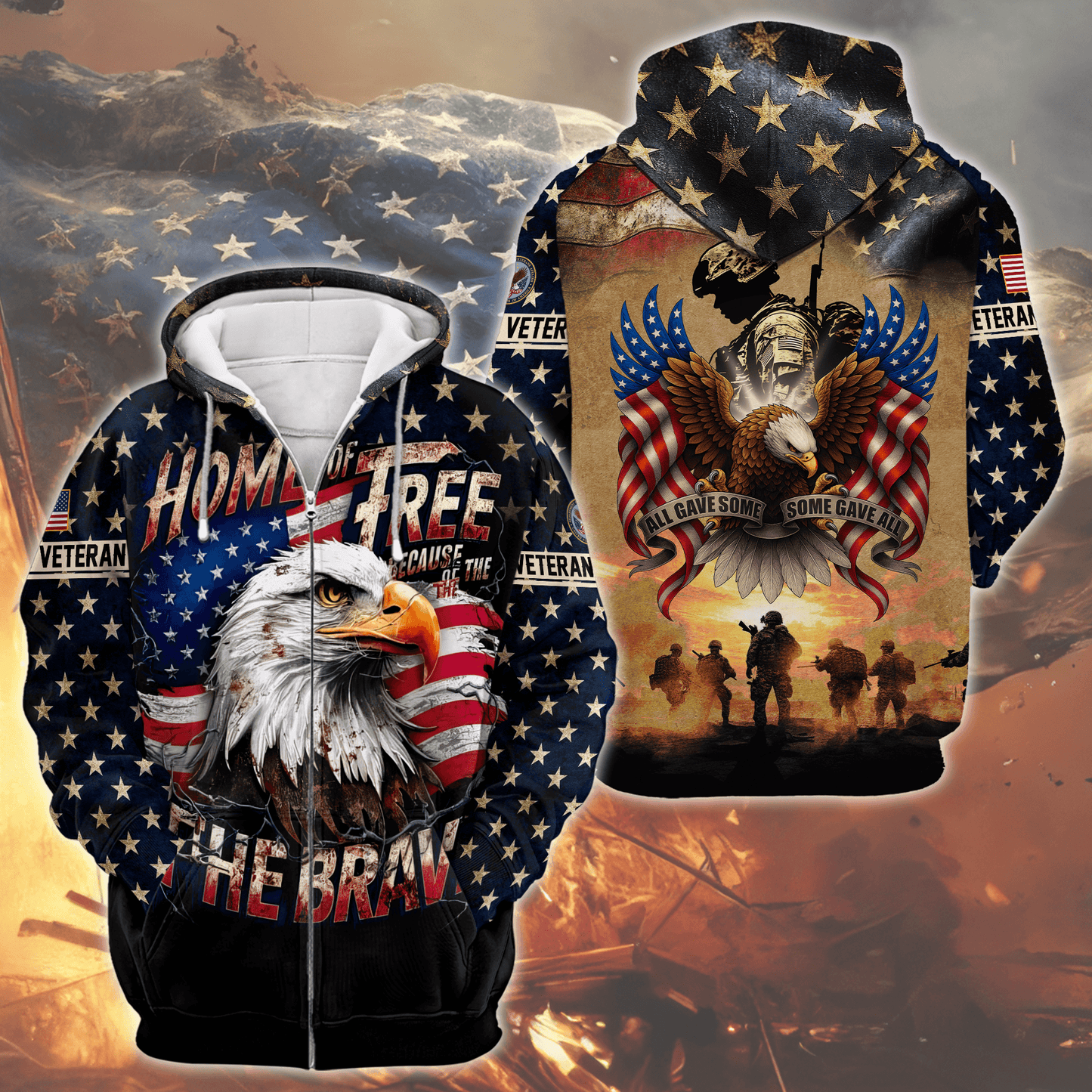 U.S. Coast Guard Eagle Hoodie VET31101 | Patriotic Gift