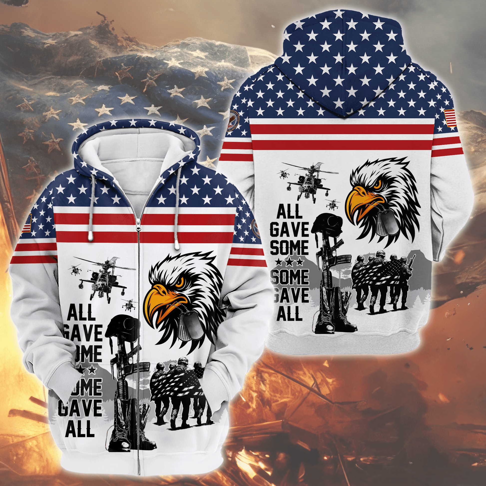U.S. Coast Guard Eagle Hoodie VET31103 | Patriotic Gift