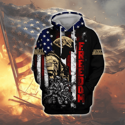 U.S. Coast Guard American Flag Hoodie | Patriotic Gift