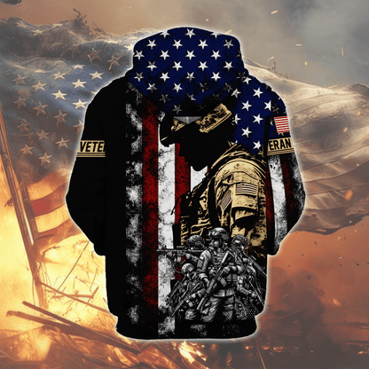 U.S. Coast Guard American Flag Hoodie | Patriotic Gift