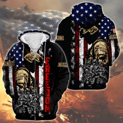 U.S. Coast Guard American Flag Hoodie | Patriotic Gift