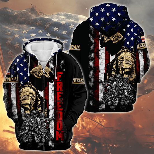 U.S. Coast Guard American Flag Hoodie | Patriotic Gift