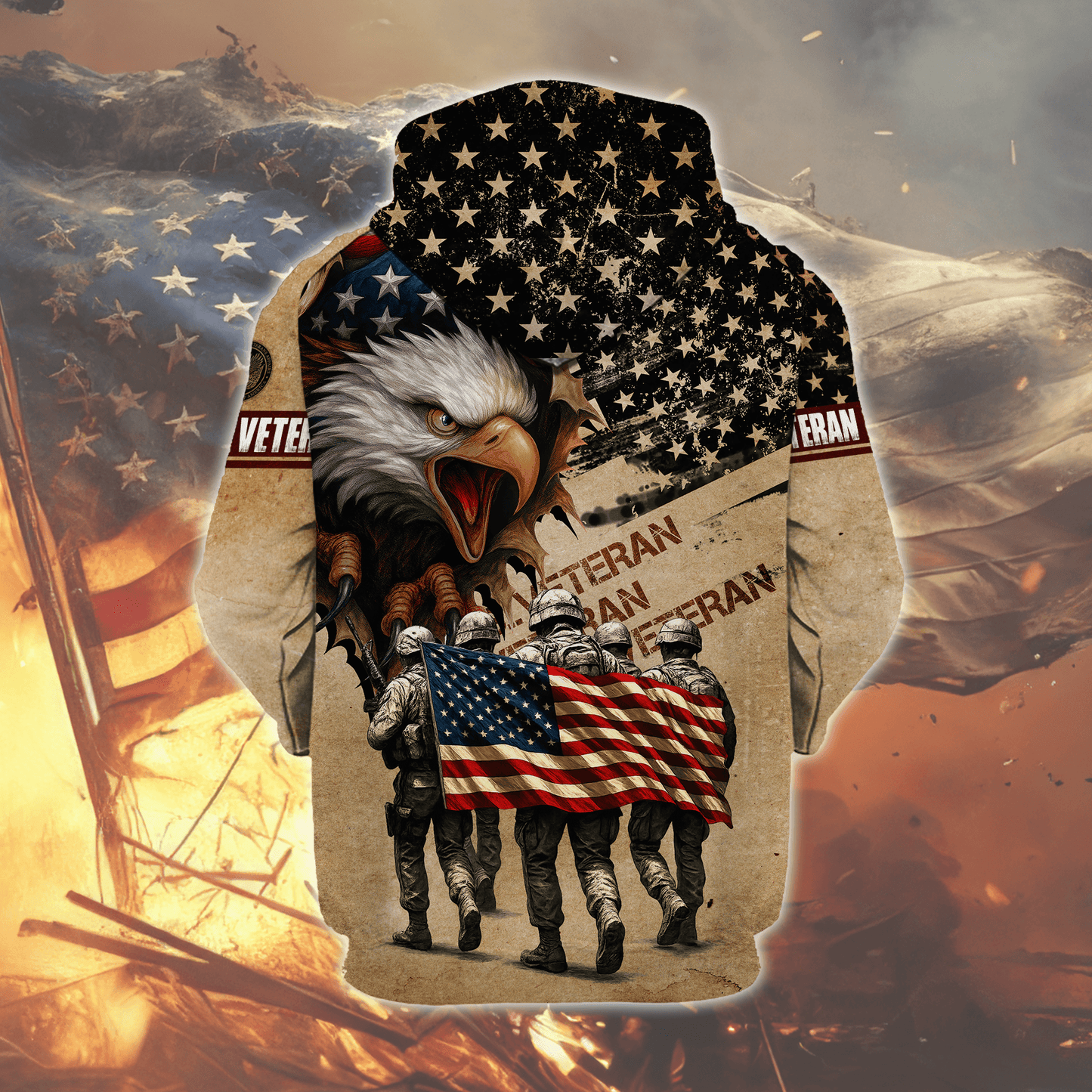 U.S. Coast Guard Eagle Zip Hoodie | Patriotic Gift