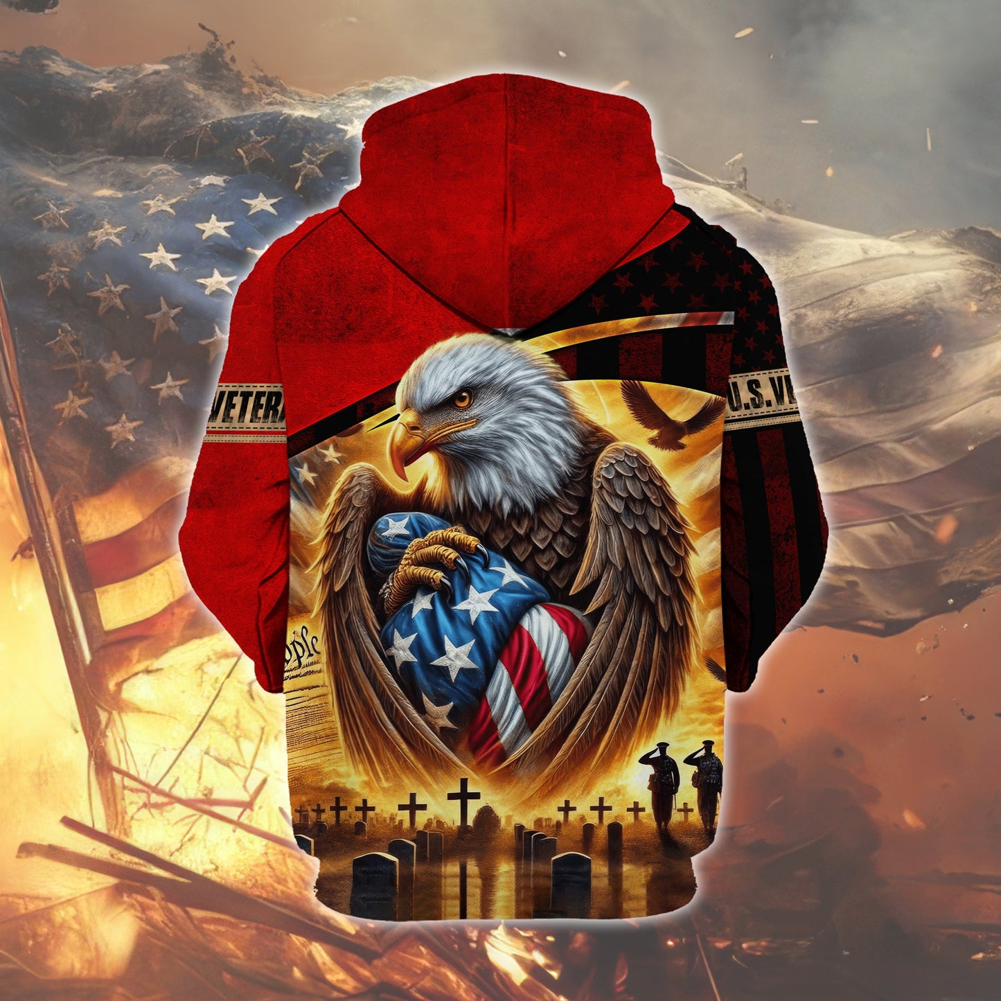 Honnor the fallen Zip Hoodie for Veterans | Veteran Gift