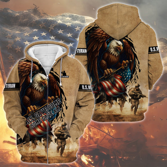 All gave some -some gave all Zip Hoodie for Veterans | Veteran Gift