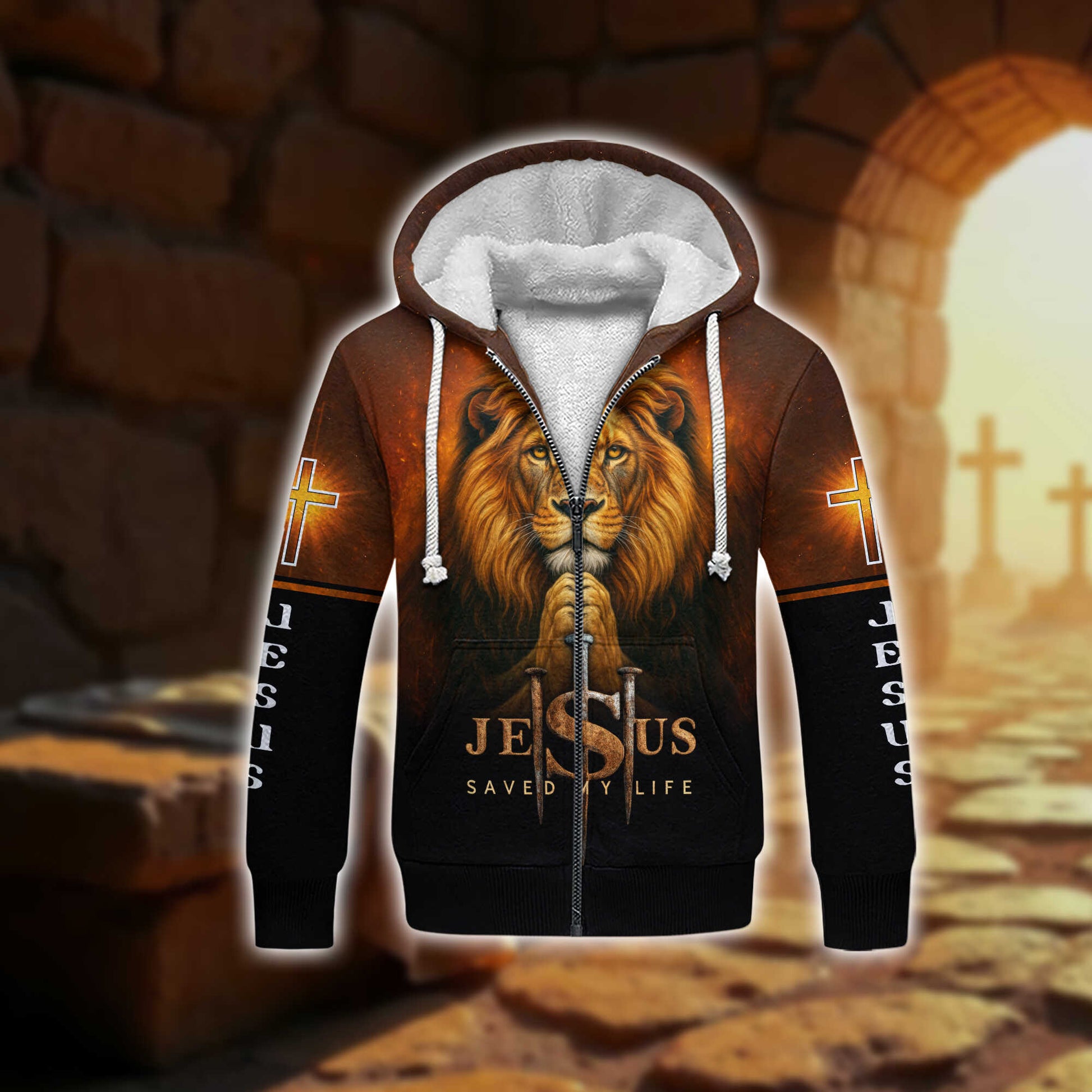 Lion of Judah Zip Hoodie | Christian Gift
