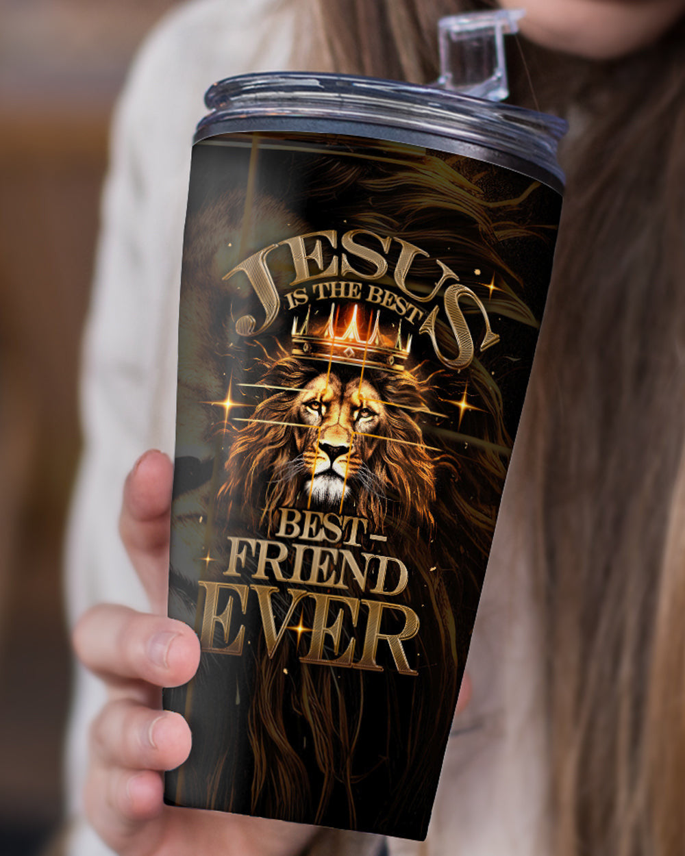 Jesus Is The Best Lion Tumbler – Ty0207236 | Christian Gift