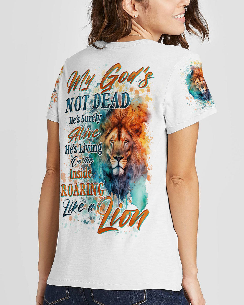 Lion of Judah T-Shirt Tytd2504244 | Christian Gift