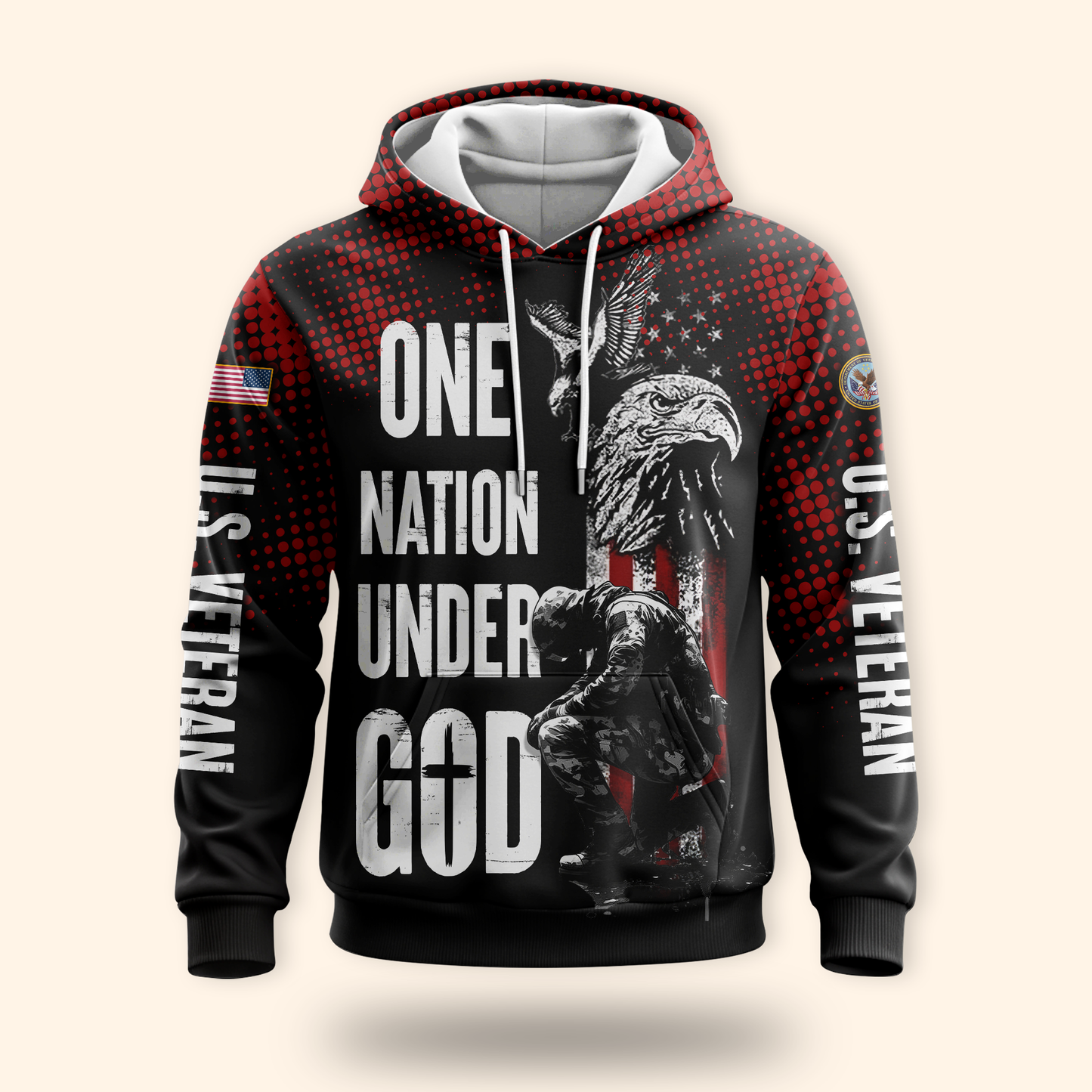 U.S. Coast Guard American Flag Hoodie | Patriotic Gift