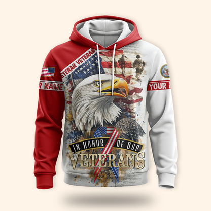 U.S. Coast Guard American Flag Hoodie | Patriotic Gift