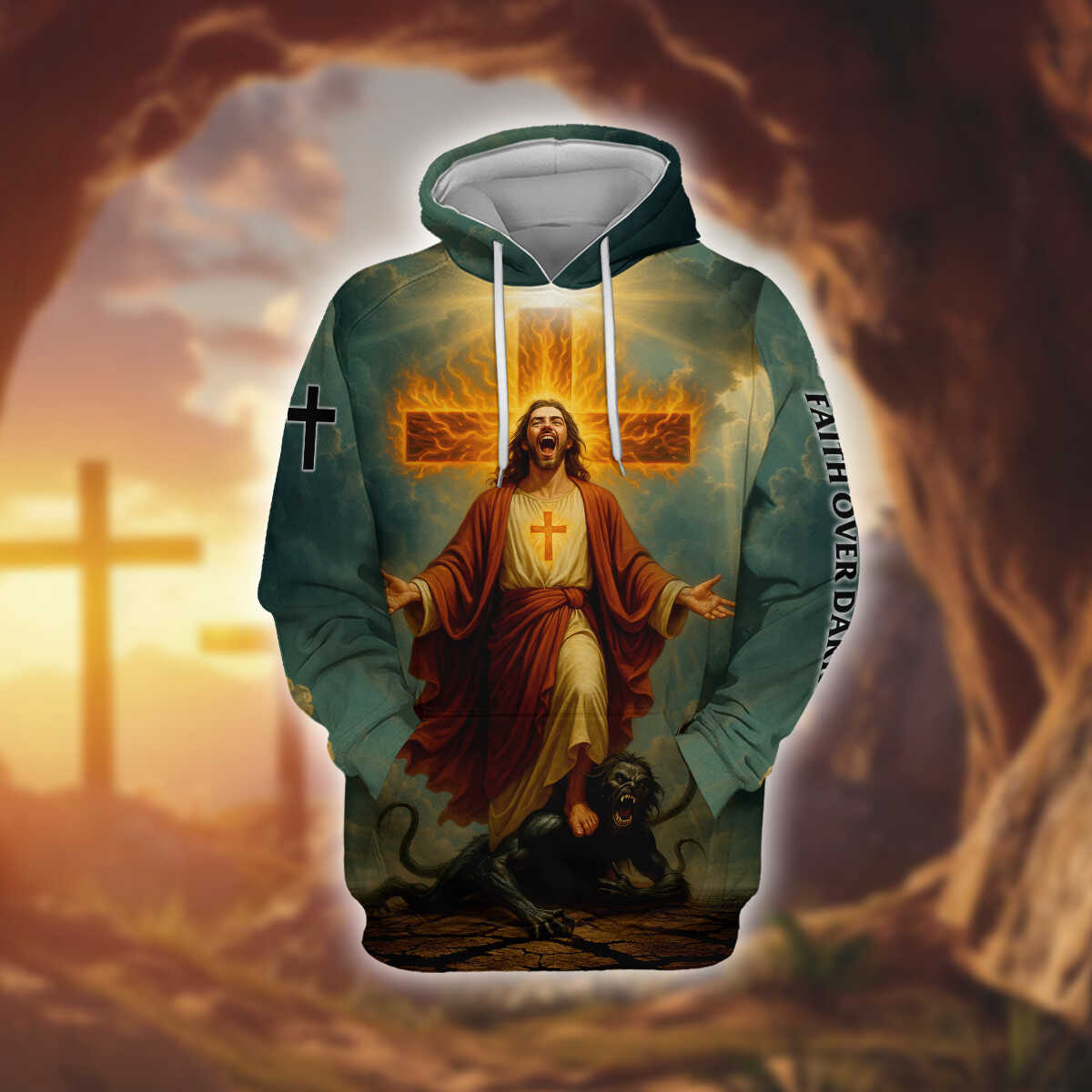 Cross Zip Hoodie | Christian Gift