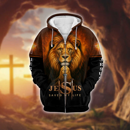 Lion of Judah Zip Hoodie | Christian Gift