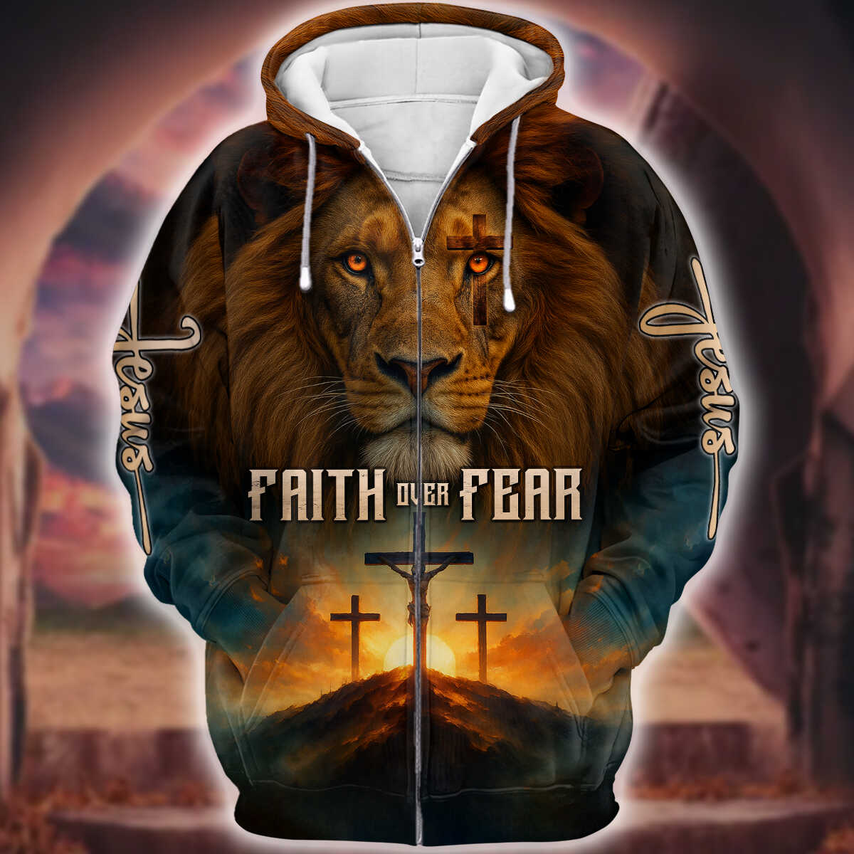 Cross Zip Hoodie | Christian Gift
