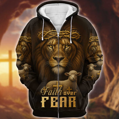 Lion of Judah Zip Hoodie | Christian Gift